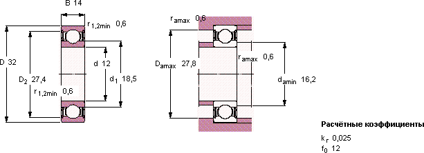 Подшипник 62201-2RS1