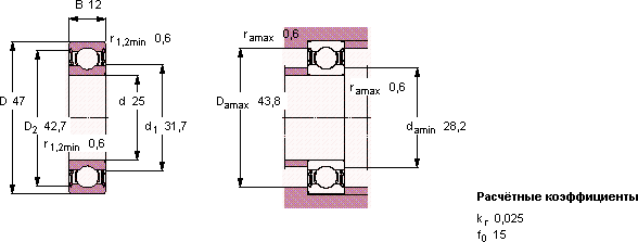 Подшипник W 6005-2RS1