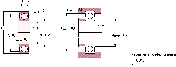 Подшипник W 628/4-2Z