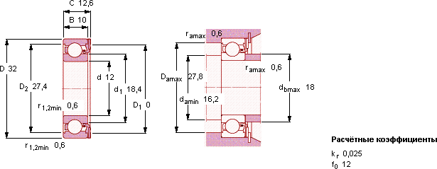 Подшипник ICOS-D1B01-TN9