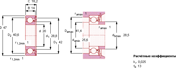 Подшипник ICOS-D1B04-TN9