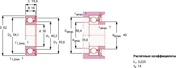 Подшипник ICOS-D1B06-TN9