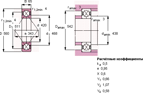 Подшипник QJ 1984 MA