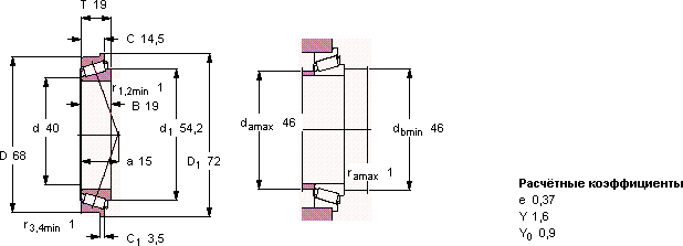 Конический роликовый подшипник 32008 XR/QVA621 купить оптом в Агрегат Подшипник 
