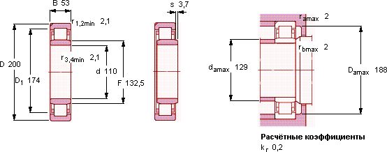 Подшипник NU 2222 ECN1ML