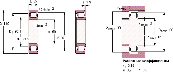 Подшипник NF 310 ECP