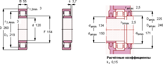 Подшипник NU 324 ECM/C3VL0241