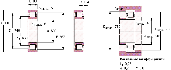 Подшипник NF 19/600 ECMB