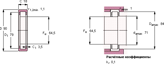 Подшипник RNU 1011 ECP