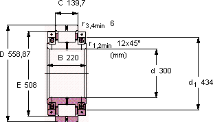 Подшипник BCSB 322810