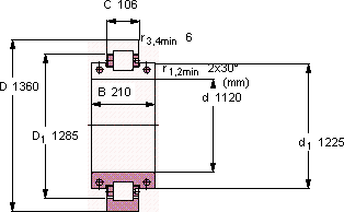 Подшипник BCSB 320806 A