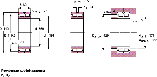 Подшипник NNC 4872 CV