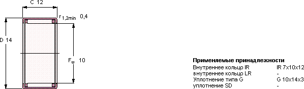 Подшипник HK 1012