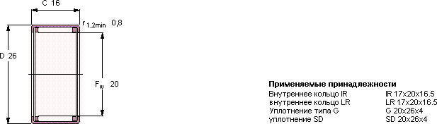 Подшипник HK 2016