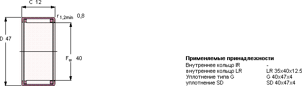 Подшипник HK 4012