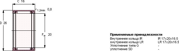 Подшипник HK 2016.2RS