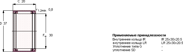 Подшипник HK 3020.2RS