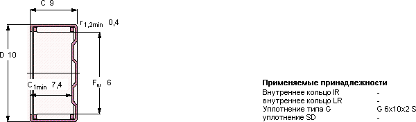 Подшипник BK 0609