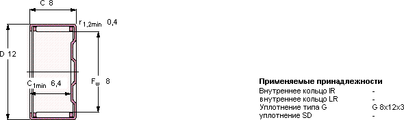 Подшипник BK 0808