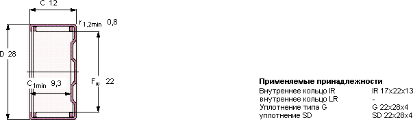 Подшипник BK 2212