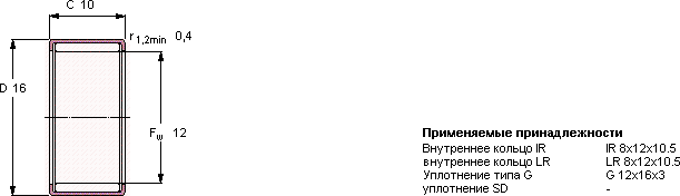 Подшипник HN 1210