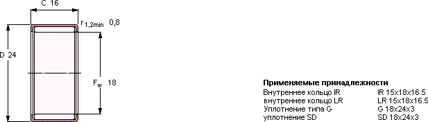 Подшипник HN 1816