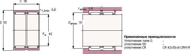 Подшипник RNA 6907