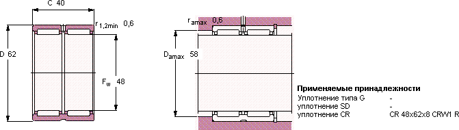 Подшипник RNA 6908