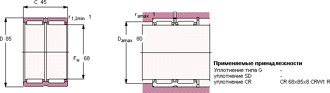 Подшипник RNA 6912