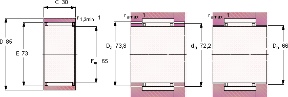 Подшипник RNAO 65x85x30