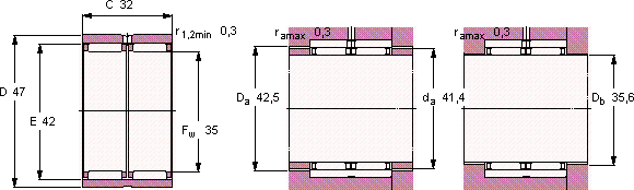 Подшипник RNAO 35x47x32