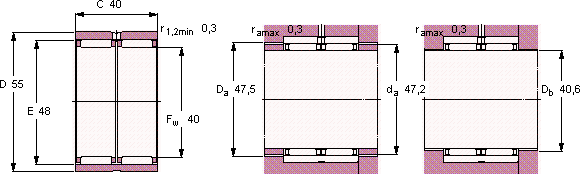 Подшипник RNAO 40X55X40