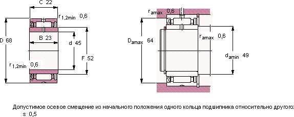 Подшипник NA 4909 RS