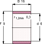 Подшипник IR 6X9X16