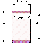 Подшипник IR 35X40X20.5