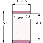 Подшипник IR 45x50x25.5