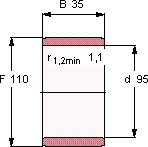 Подшипник IR 95X110X35