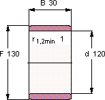 Подшипник IR 120X130X30