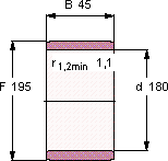 Подшипник IR 180X195X45