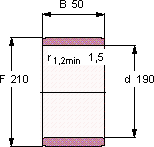 Подшипник IR 190X210X50