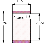 Подшипник IR 220X240X50