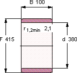 Подшипник IR 380x415x100