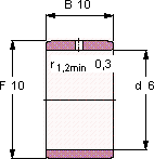 Подшипник IR 6X10X10 IS1