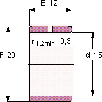 Подшипник IR 15X20X12 IS1