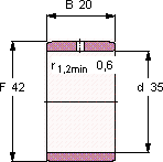 Подшипник IR 35x42x20 IS1