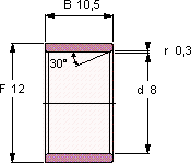 Подшипник LR 8x12x10.5
