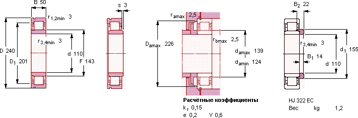 Подшипник NU 322 ECNML