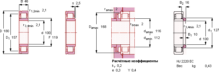 Подшипник NU 2220 ECNML