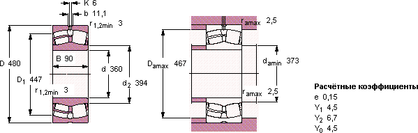 Подшипник 23972 CC/W33