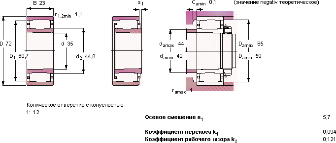 Подшипник C 2207 KTN9